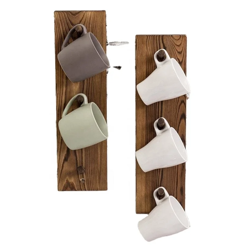 Wood Wall Shelf Mail Organizer 4 key hooks Wall Mounted key Holder Wooden Mail Sorter Organizer