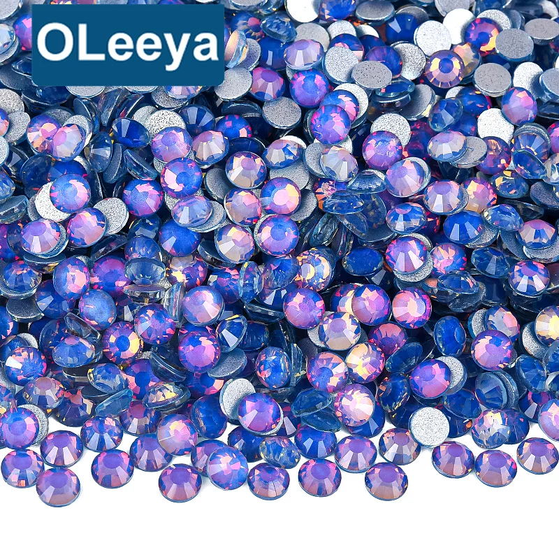 OLeeya Bulk Good Quality Glass Non Hotfix Flatback Rhinestones SS3-SS50 Wholesale Gemstone  For Christmas BlingNails DIY Crafts