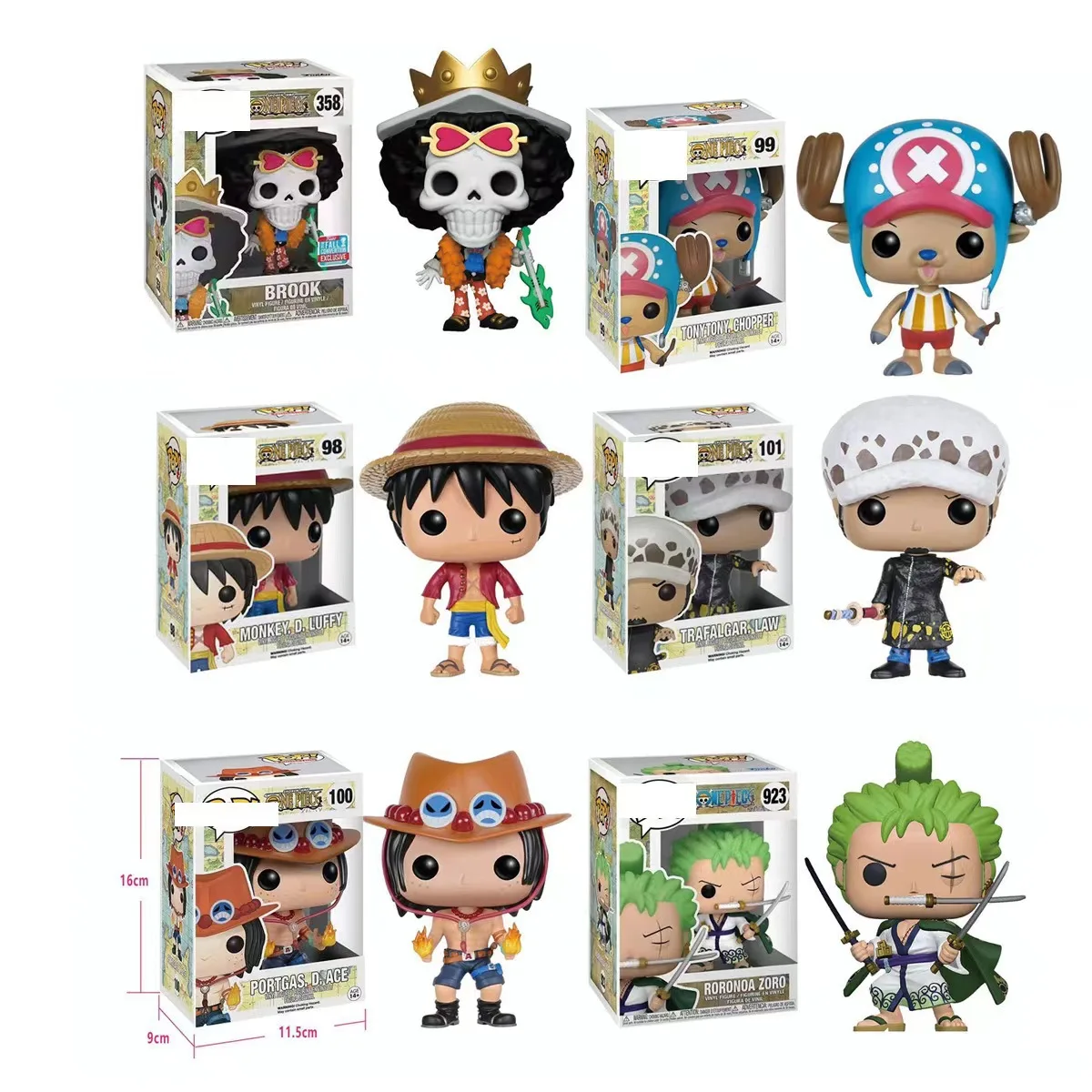 One Pieced Action Figure Japanese Anime Funkos POP Figure Goku Chanimalace Dragon Pocket POP Action Figure Color Box Unisex