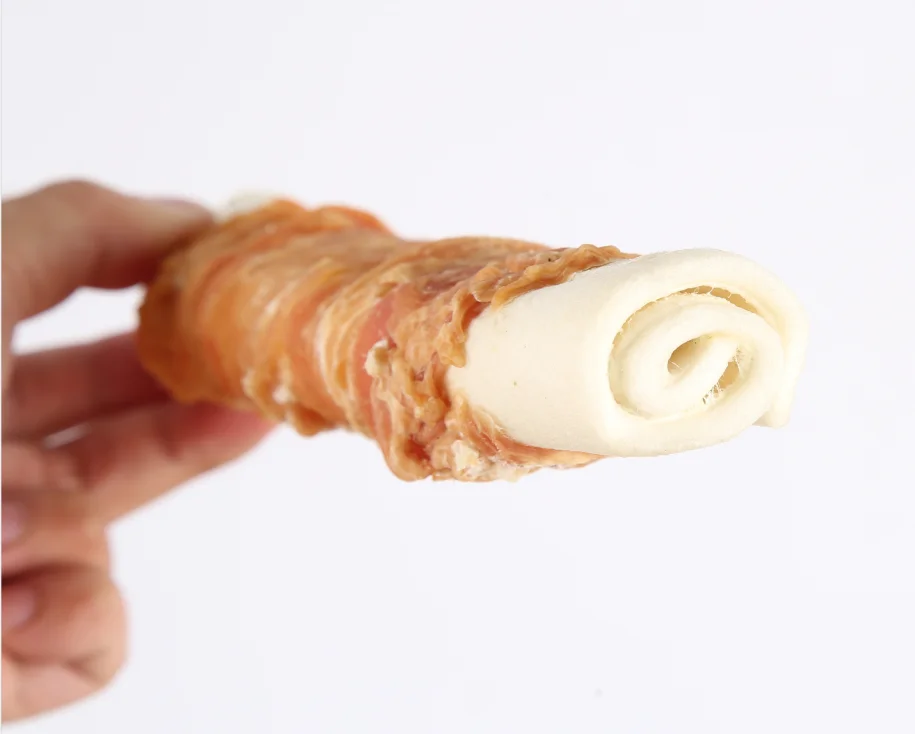 Healthy White rawhide rolls rawhide expanded stick chewing bones dog chew dog Treats Dog Food