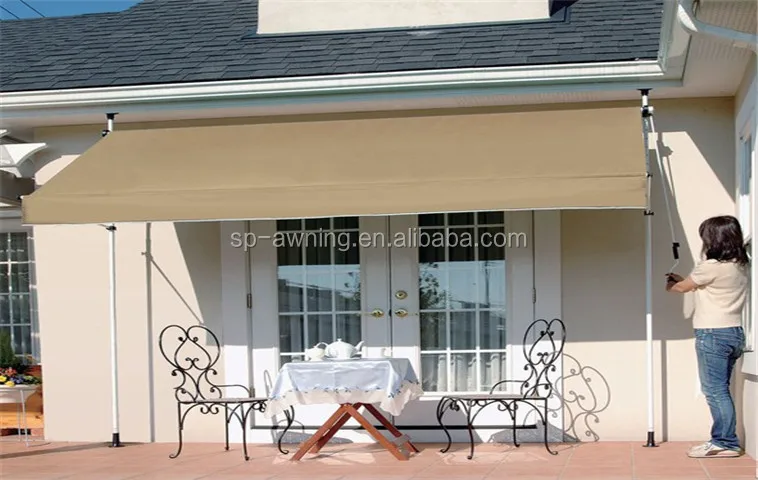 Adjustable Manual Retractable Outdoor Canopy Awning for Balcony for Office Hotels Schools Bathrooms Warehouses