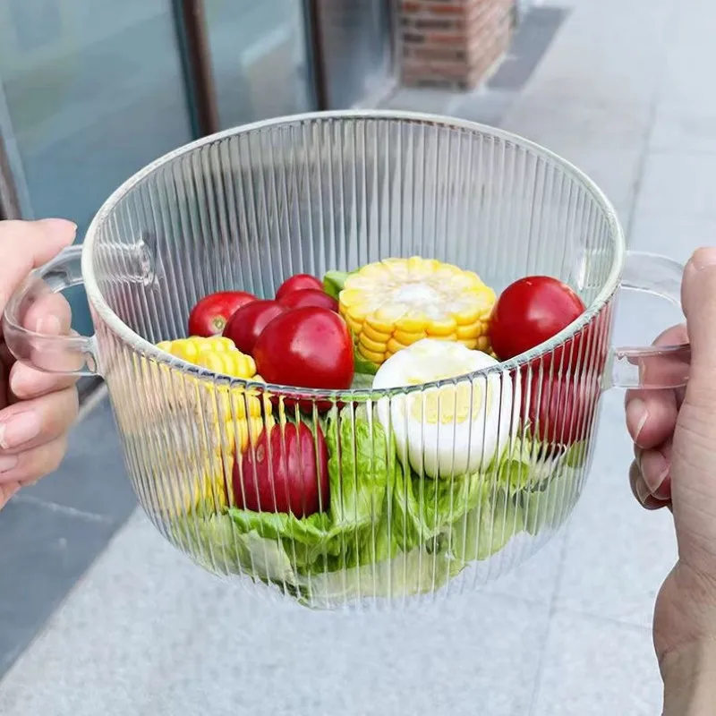 1.5L  Transparent heat-resistant bear vertical stripes cooking pot glass pot cooking glass cooking pot