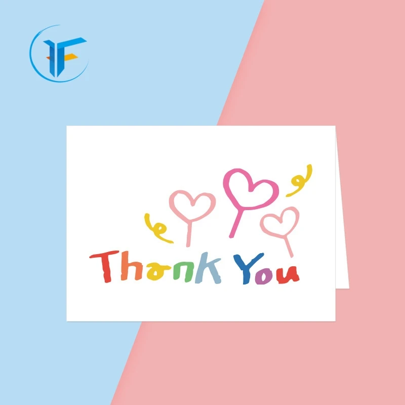 Art Paper Thank You Card For Business With Your Own Logo