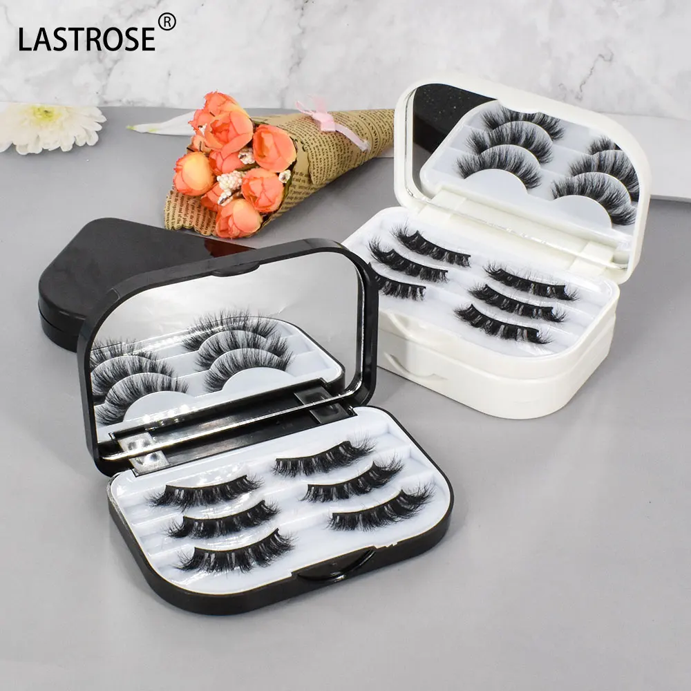 hot selling led light mirror lashes case unique eye lash packaging with OEM logo luxury paper false eyelash packaging box