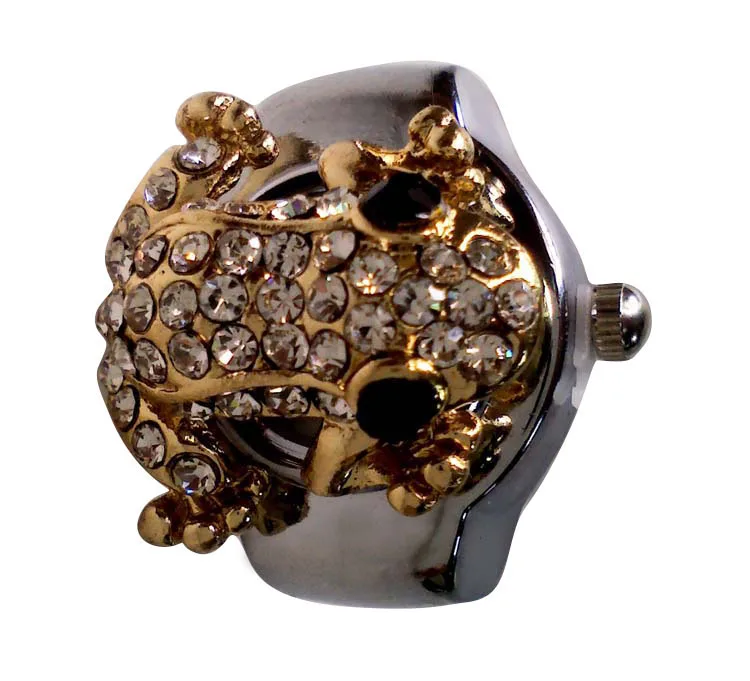 Frog bezel ring watch japan movement quartz ring watch