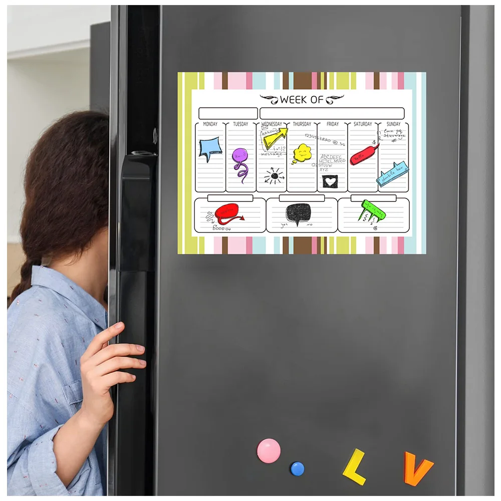 Planner magnetic whiteboard monthly magnet board chore chart magnetic planner Magnetic Calendar for fridge