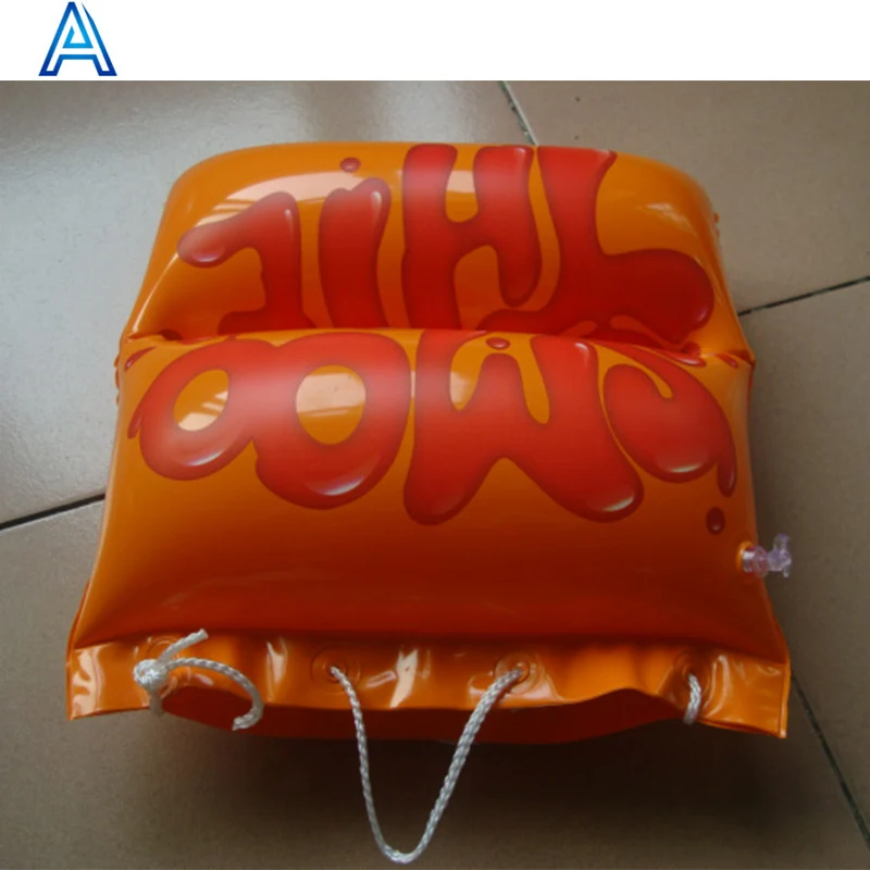 PVC inflatable bubble pillow bag for beach pool water-proof sleeping handle bag shopping promotion bag