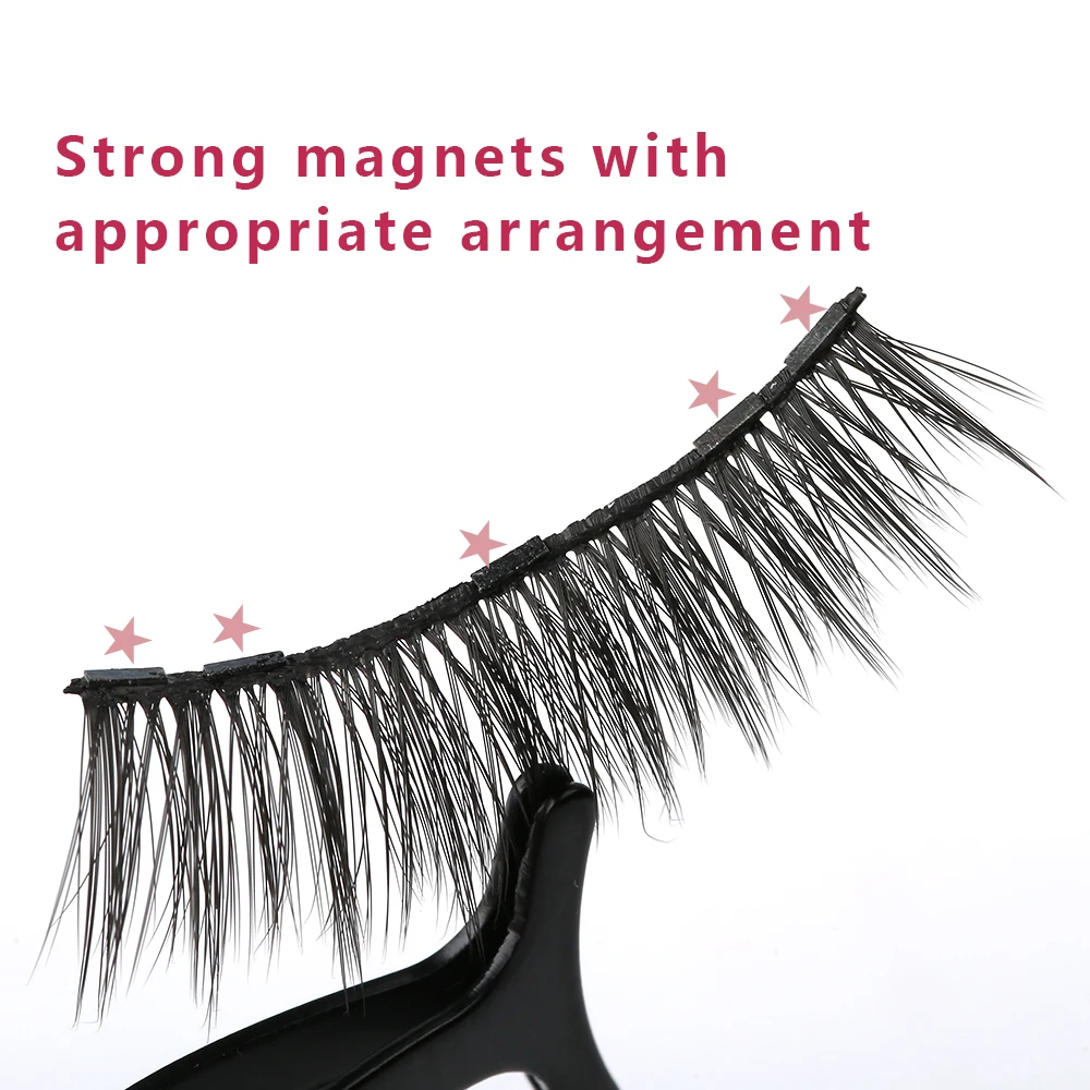 invisible magnetic false eyelashes real mink strip eyelash strip lash tweezers natural magnetic eyelashes