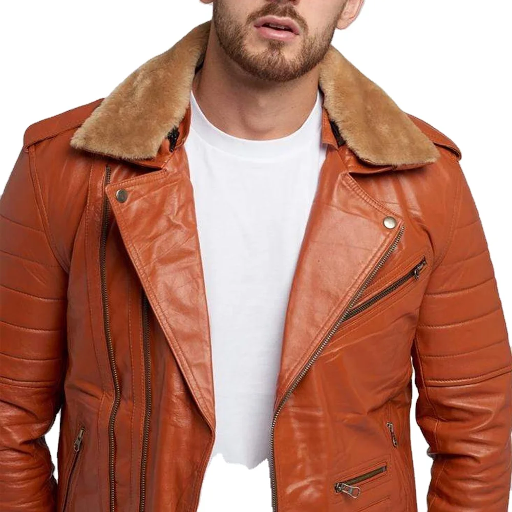 Wholesale Latest Design Genuine Leather Jacket For Men