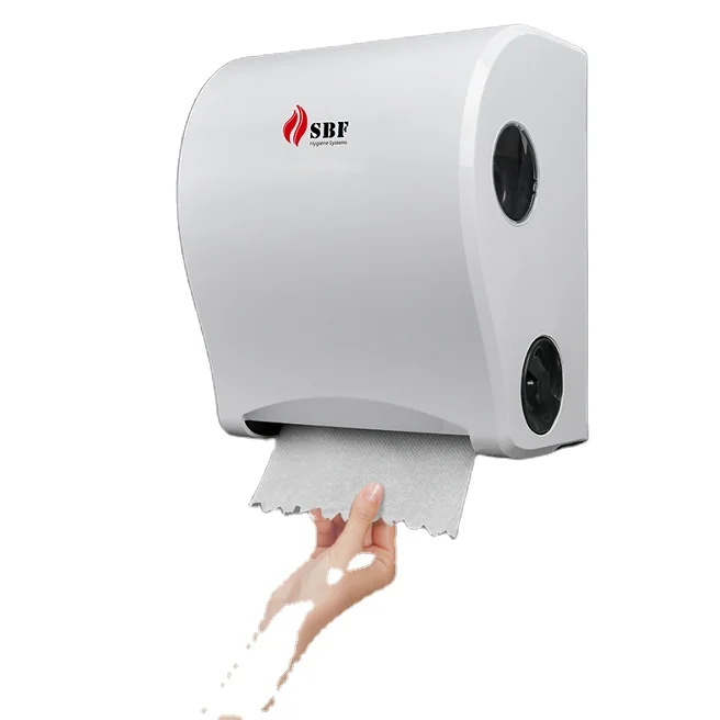 Automatic Paper Towel Dispenser Wall Mounted Kitchen Holder Jumbo Roll Auto Cut Toilet Paper Dispenser