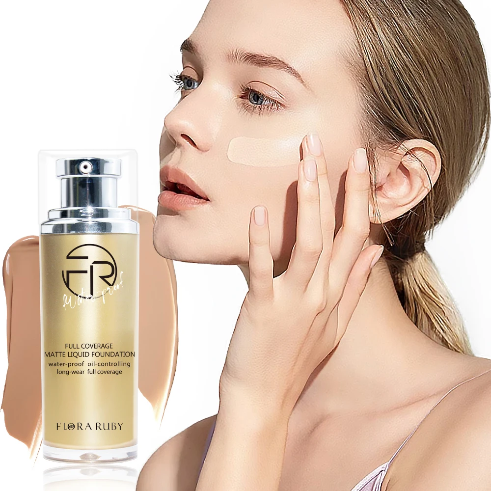 Матовый увлажняющий жидкий крем для макияжа с полным покрытием водонепроницаемый консилер жирной и комбинированной кожи