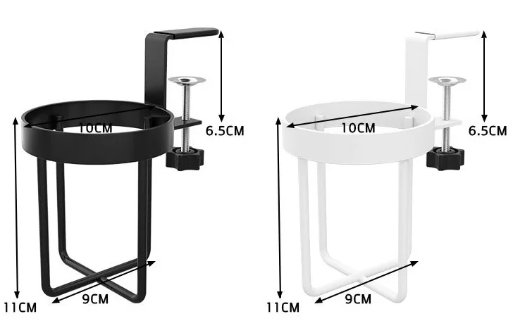 Metal Desktop Side Easy Assemble Cup Holder Rack Accessories Table Edge Bottle Kitchen Storage Fast Installation