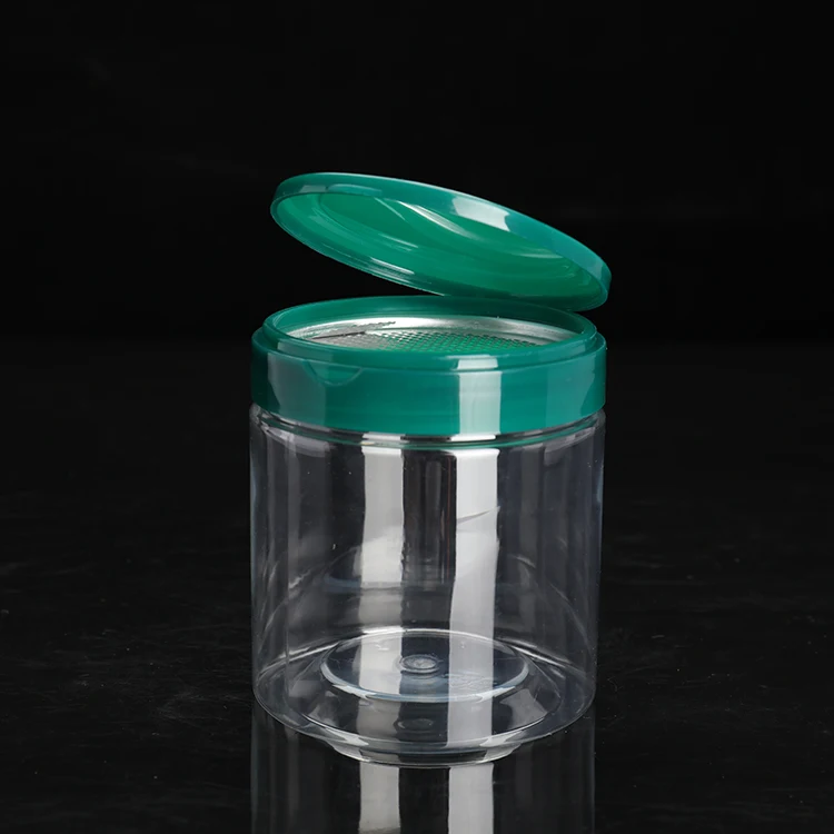 Hot Selling China Empty Plastic Canning Jar with Flip Cap for Pickle Food Storage 100g 200g 300g
