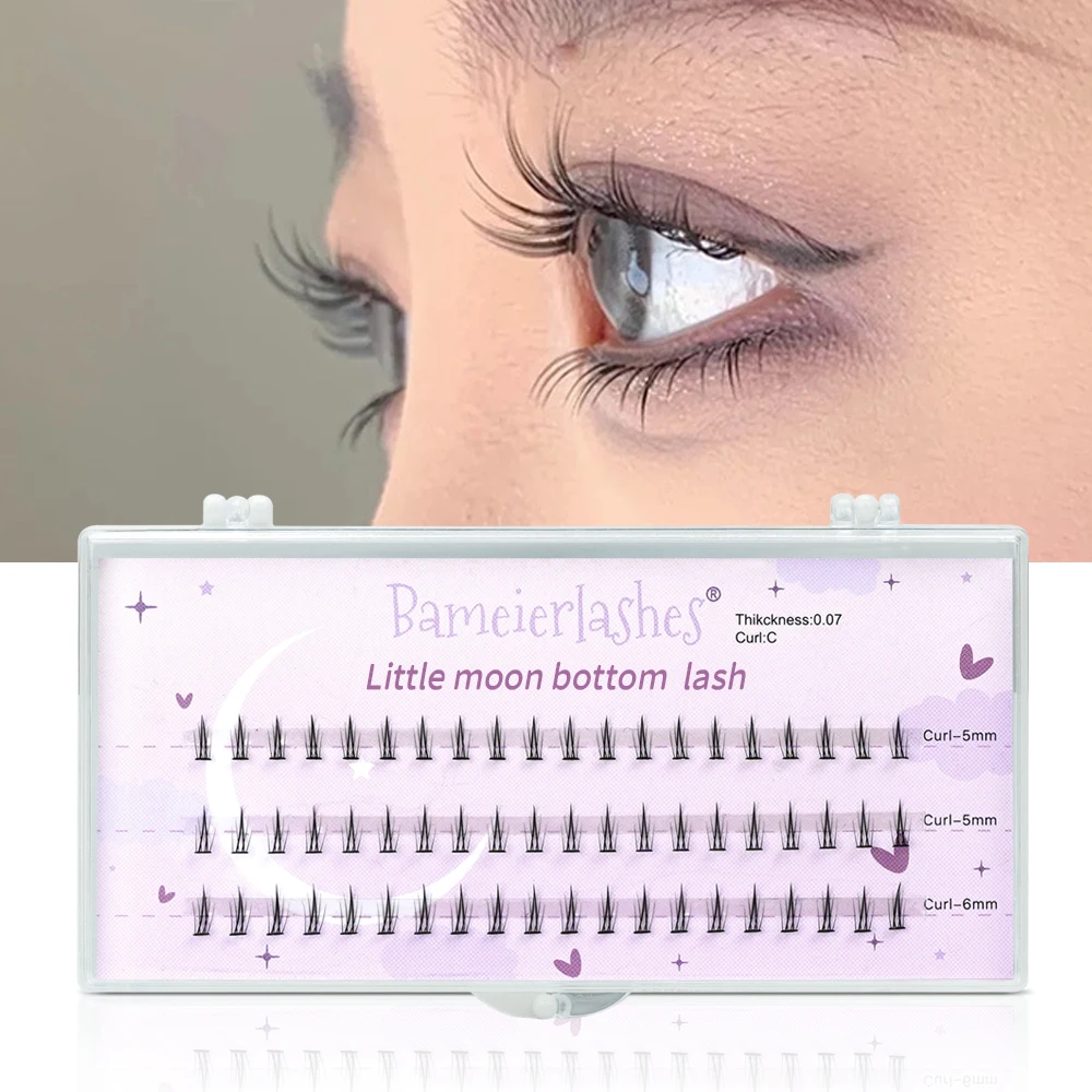 Matte Diy Lash Extension Clusters Trays Kit Loose Bottom with Bottom Lashes Cluster Lashes with Kit 6mm and 7mm