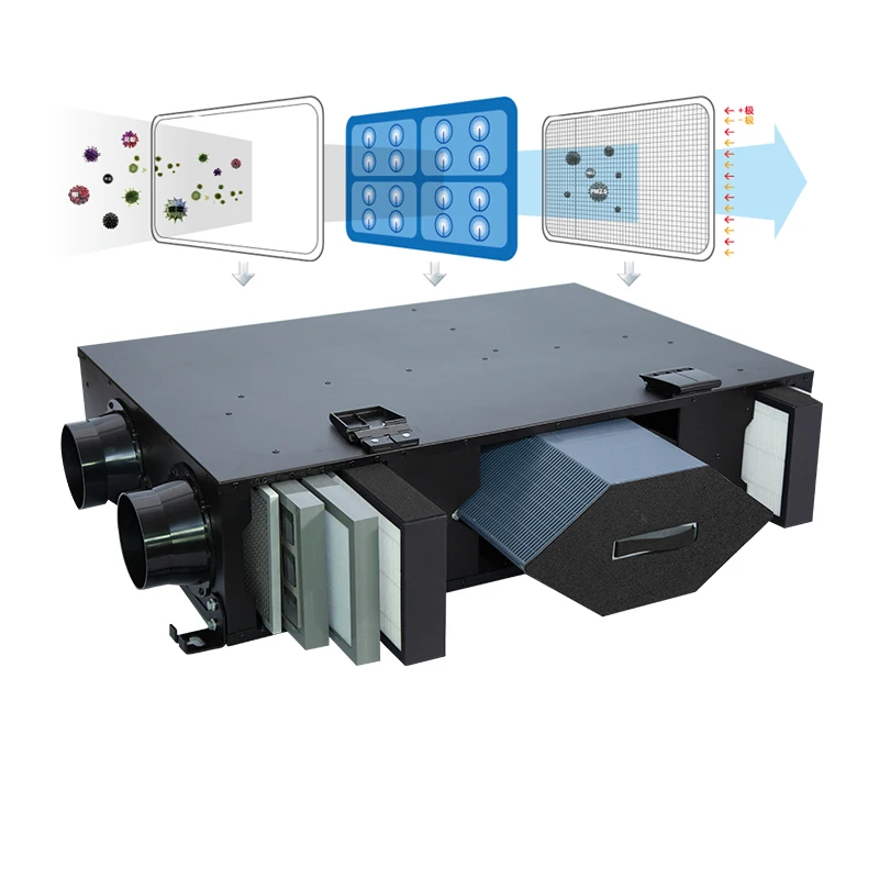 custom logo heat recovery ventilation recuperator with IFD Sterilization and disinfection