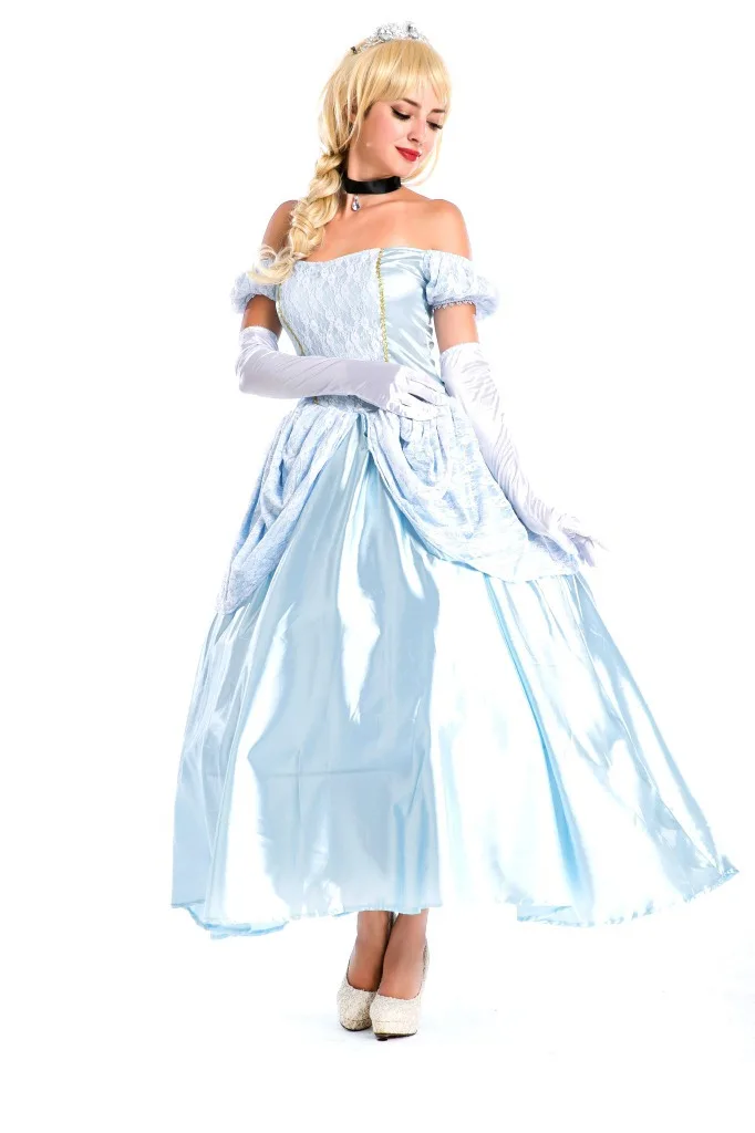 Movie Costumes Court Blue Halloween Women Sissi Princess Dress Halloween Princess Costume Cosplay Costume