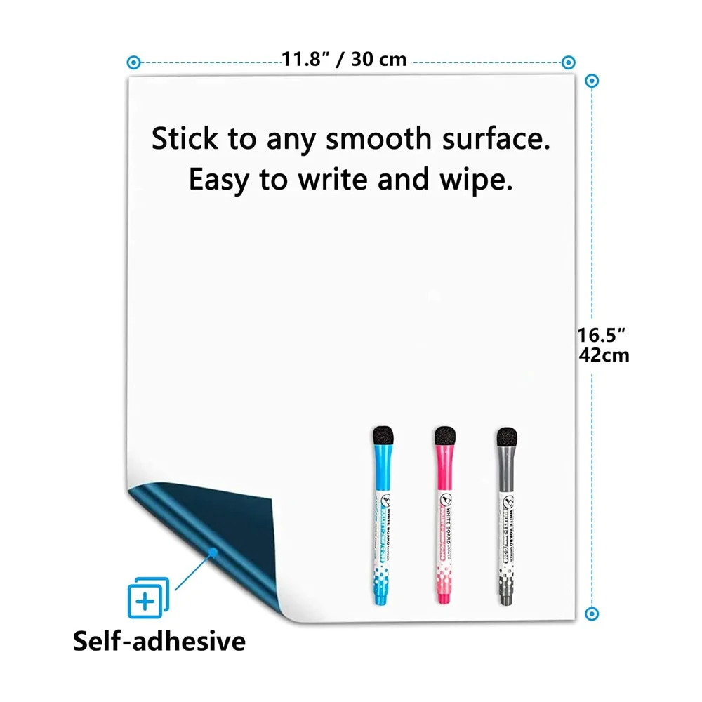 Custom Adhesive Dry Erase Board Sticker Magnetic Whiteboard Contact Paper for Office Home School