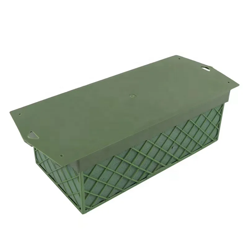 Flower Clay Rectangular Cage Basket Flower Frame Plastic Fixed Grid Absorbent fresh flower mud