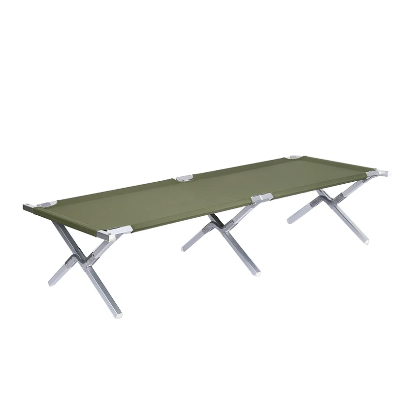 Wholesale Camping Bed Adjustable Outdoor Portable Adults Stretcher Carry Folding Sleeping Cot Travel Camp Bed With Metal Frame