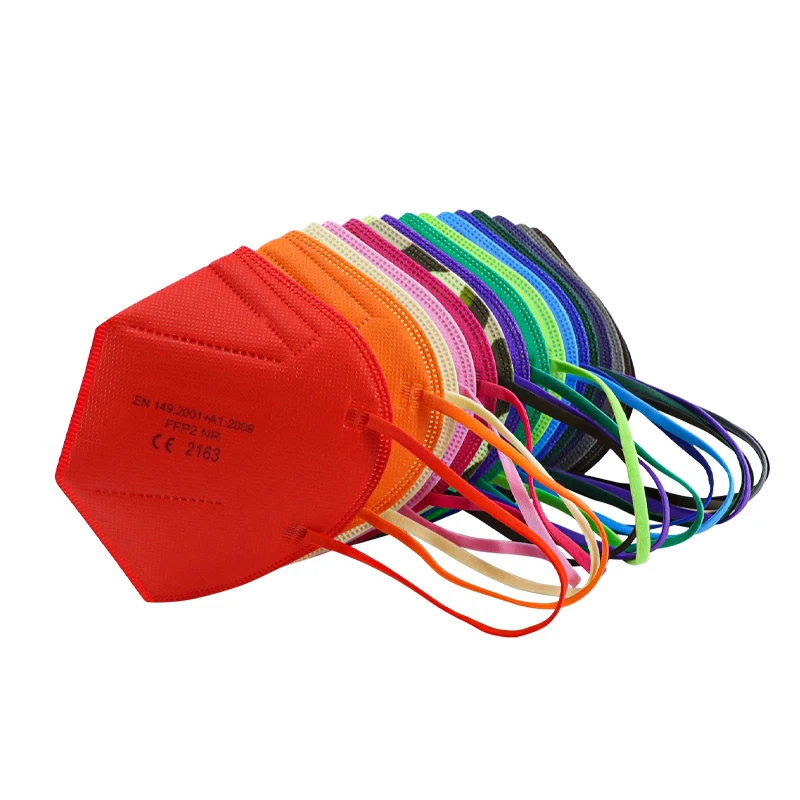 CE 0598 готовая к отправке регулируемая 3D Нетканая ткань черные красочные Mascarillas Ffp2 Facemask