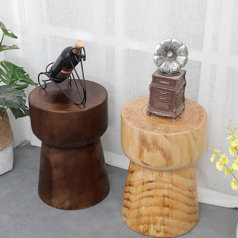 Индивидуальная ручная работа креативная деревянная круглая скамейка Американский табурет пень отель Кедр Дерево нордический стул из массива дерева