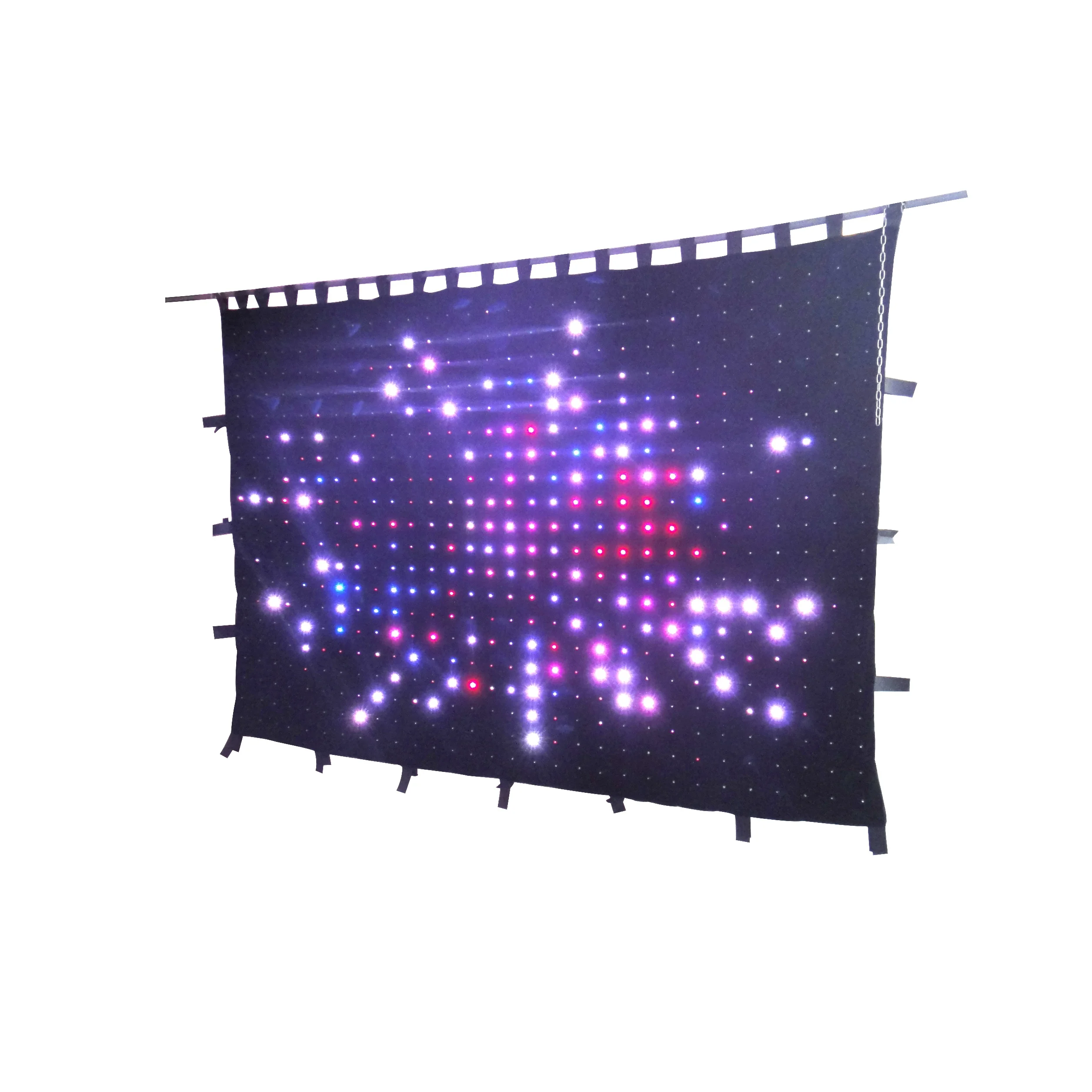 Hot Sale Stage Backdrop P18 2*3m Led Video Curtain for concert stage star cloth