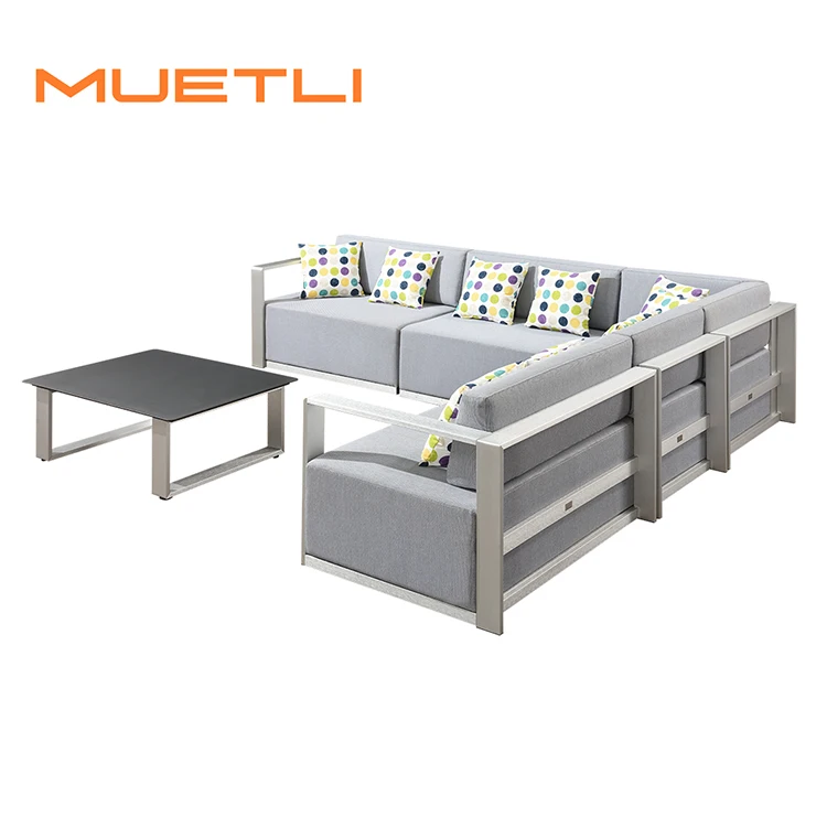 Factory Wholesale Luxury Outdoor Sofas Large Sectional Furniture Patio Couch Garden Sets