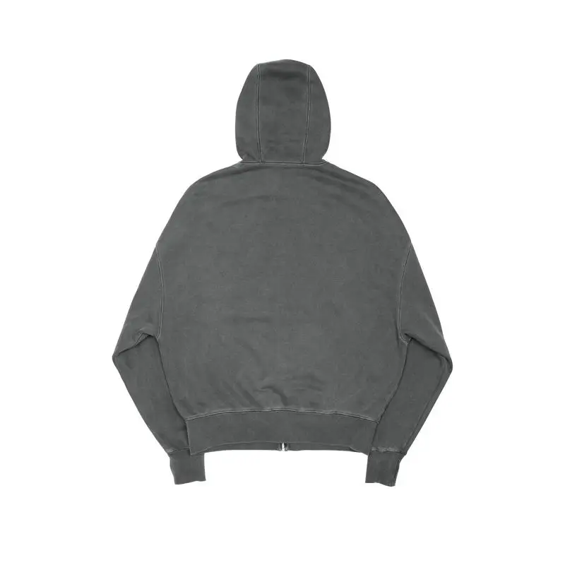 Custom Design Logo Streetwear Plain Thick Cotton Blank Zip Up Ninja Hoodie Sleeve Fleece Oversize Cropped Hoodies Men