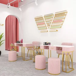 Горячий Стиль Розовое оборудование для маникюра мраморные столы для Ногтей Мебель Для Салона Спа Маникюрный Стол для ногтей
