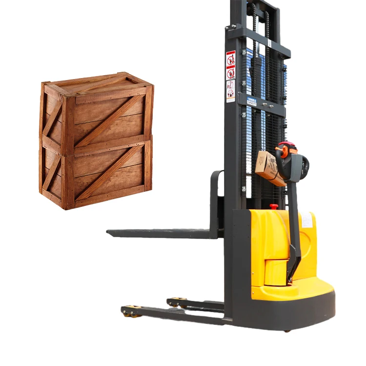 Small Electric Stacker Forklift lifting semi electric stackers pallet stacker walking type electric stacking truck forklift