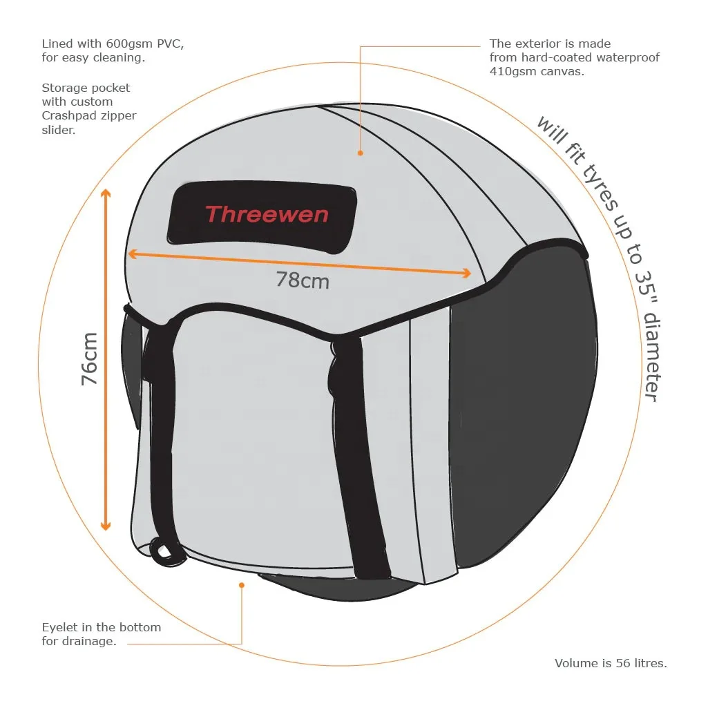 Waterproof large Capacity Spare wheel storage bag Rear Wheel Bag for outdoor camping