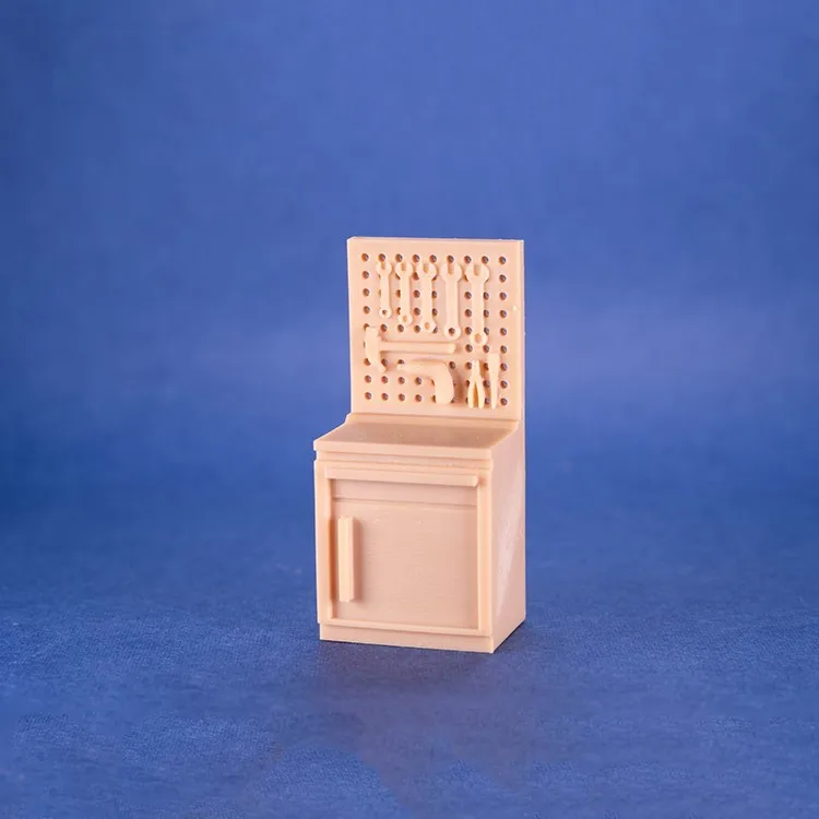 1/64 Resin Car Workbench Cabinet Auto Repair Tool Scene Accessories Garage Unpainted White Model