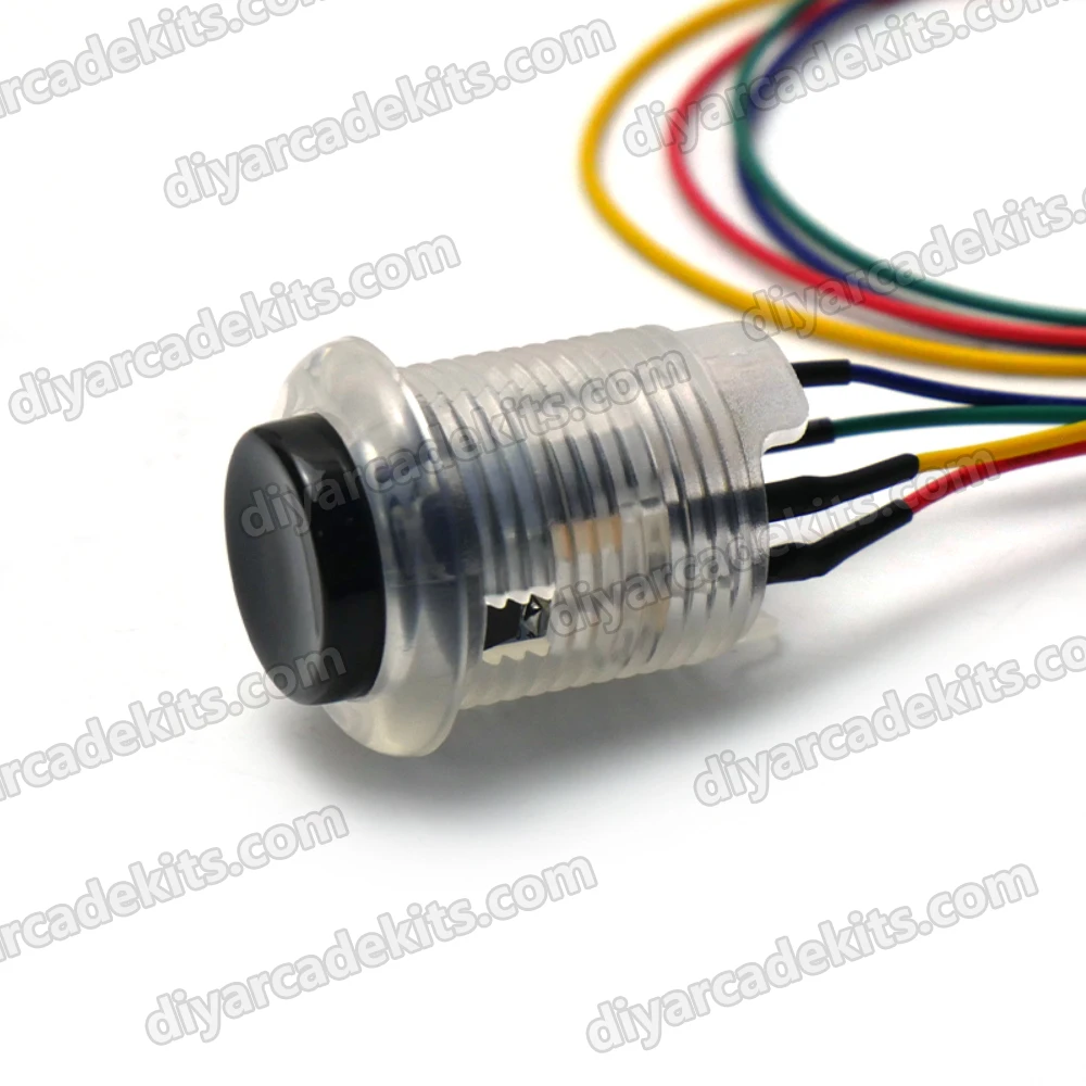 Illuminated Button Switch LED Concave Cover Button 7 Ribbon 3.3V GoldLeaf RGB Push Button Accessories for Arcade Pinball Machine