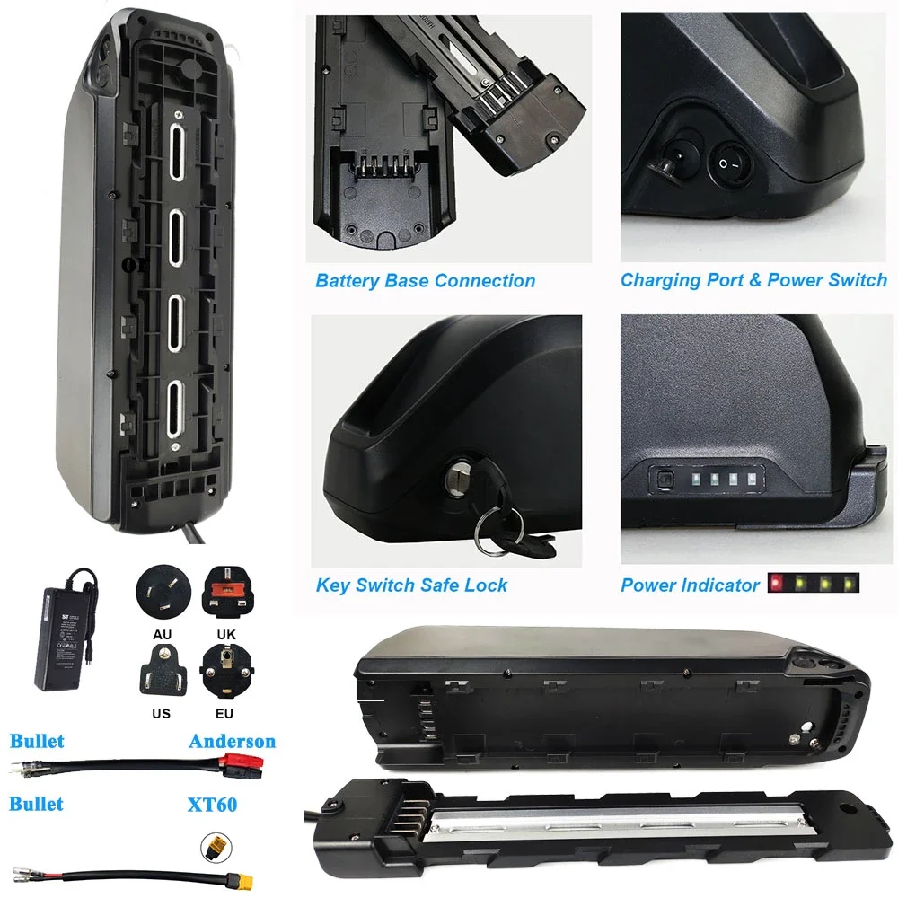 48V 13AH 17 5 ah 20AH литий-ионные 18650 элементы аккумулятор для электрического велосипеда