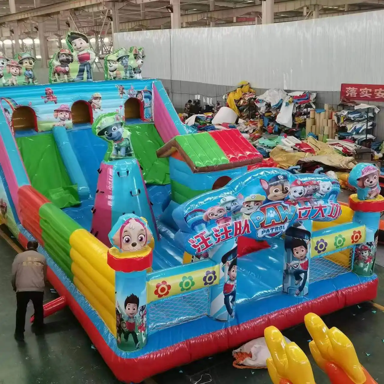 Kids Moonwalk  Inflatable Bouncer Castle Paws Patrols For Kids Inflatable House Bouncing And Slide Combo Outdoor