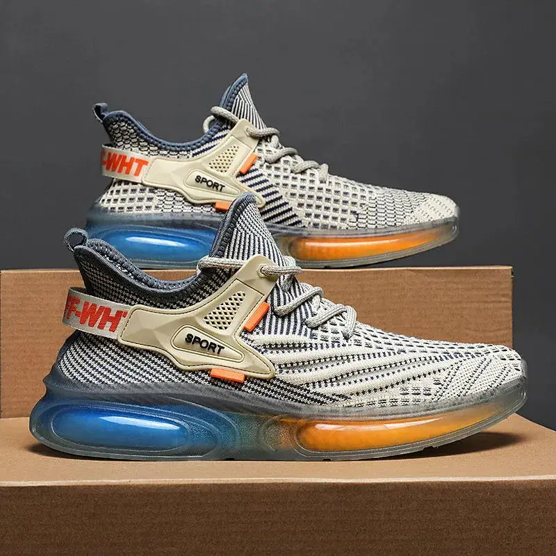 Wholesale men shoe breathable mesh sports shoes men running sneakers Walking Style Shoes