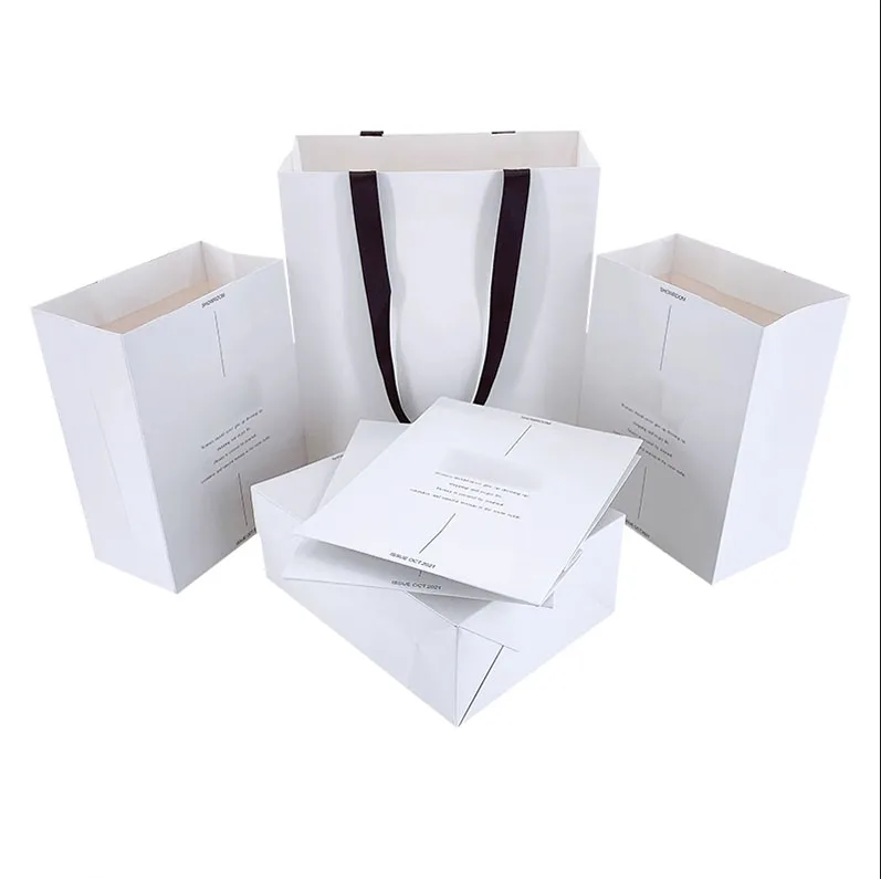 Luxury Custom Size Package Paper Handle Paper Bag Kraft Paper Shopping Bag