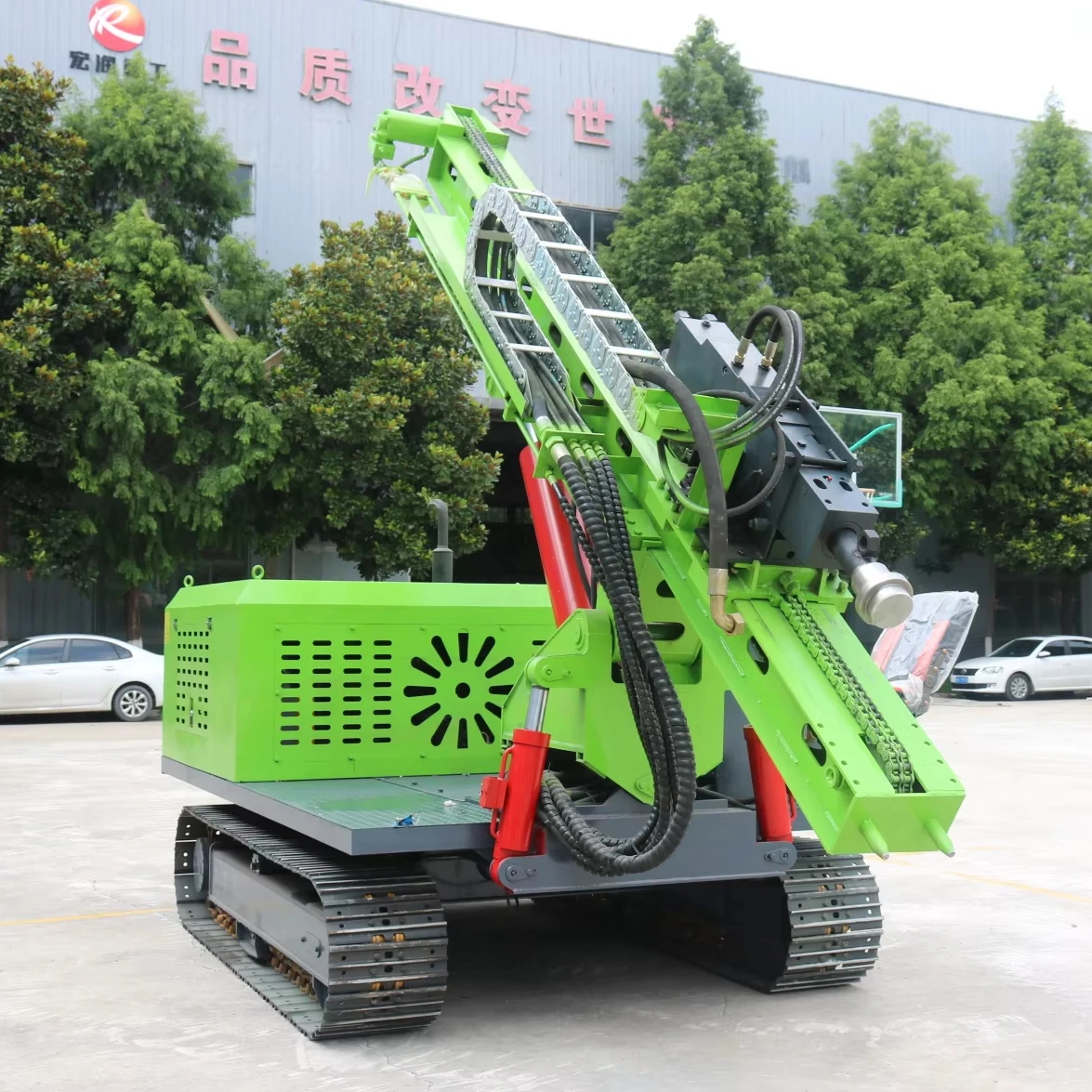 Manufacturer Provides Straightly Hydraulic Drop Hammer Pile Driver Machinery Mini Diesel Solar Panel Pile Ramming Machine