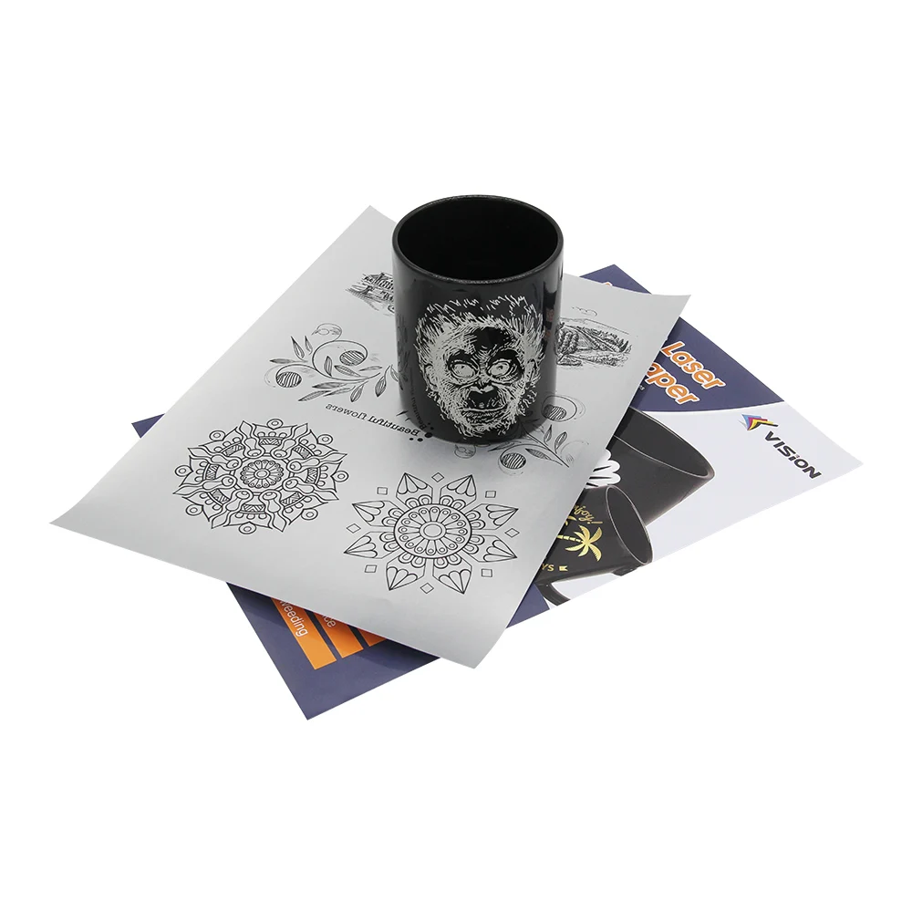 
New metallic silver laser transfer paper A4 multi trans paper no-cut for porcelain and for metal 