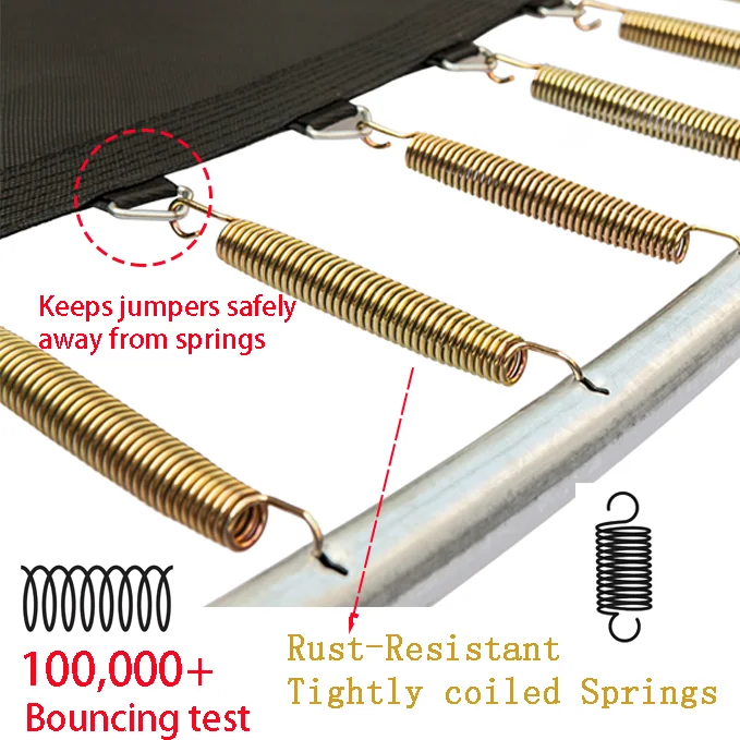 Rectangular Professional Fitness Jumping Bed Outdoor Rebounder Kids Trampoline Park