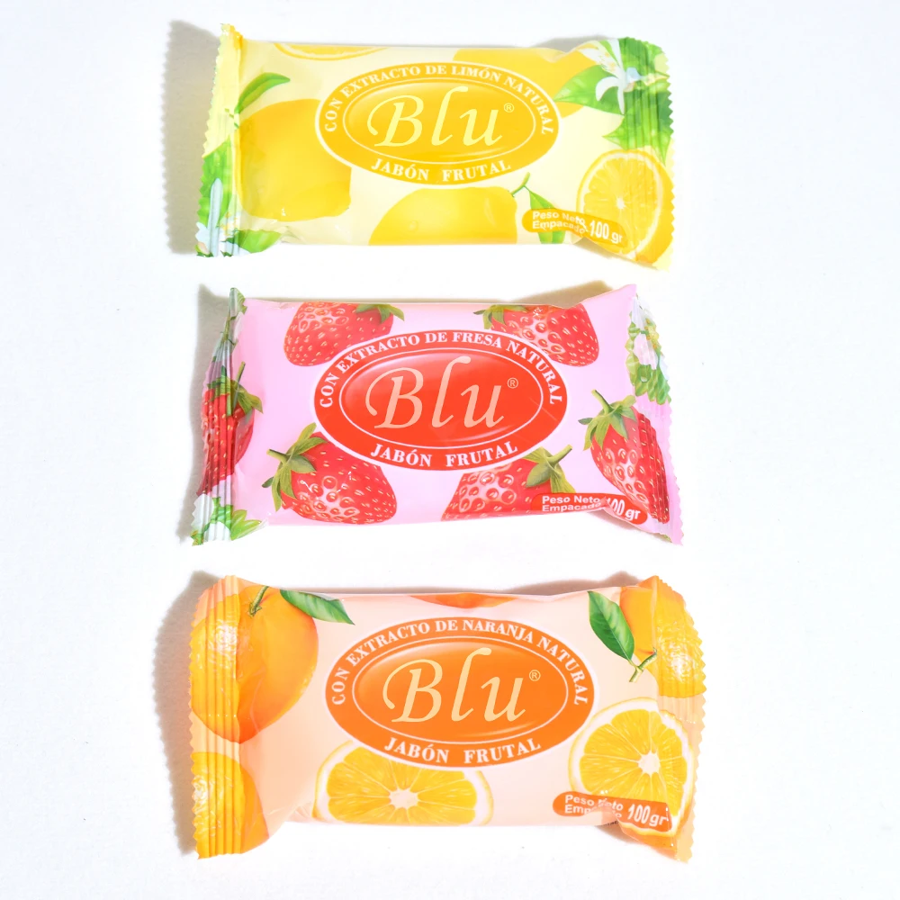 New competitive price BLU best daily dry skin clean whitening famous toilet soap lemon strawberry orange bath soap wholesale