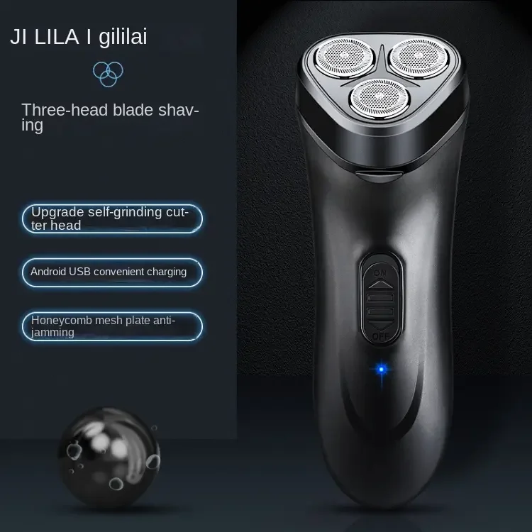 2023 New portable beard knife men multifunctional three-head electric razor car razor barber