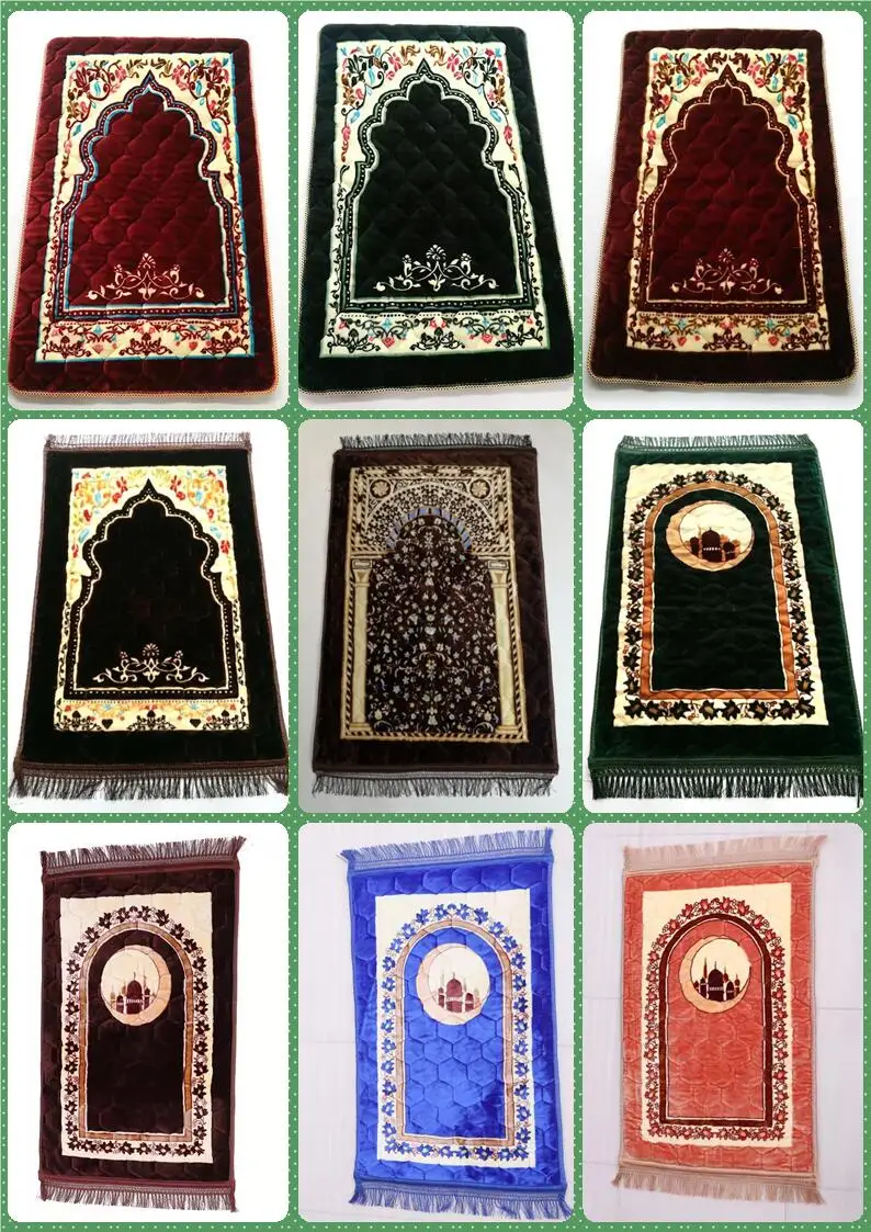 Лучшая цена цифровой печатный исламский молитвенный коврик sajadah дорожный Карманный ковер
