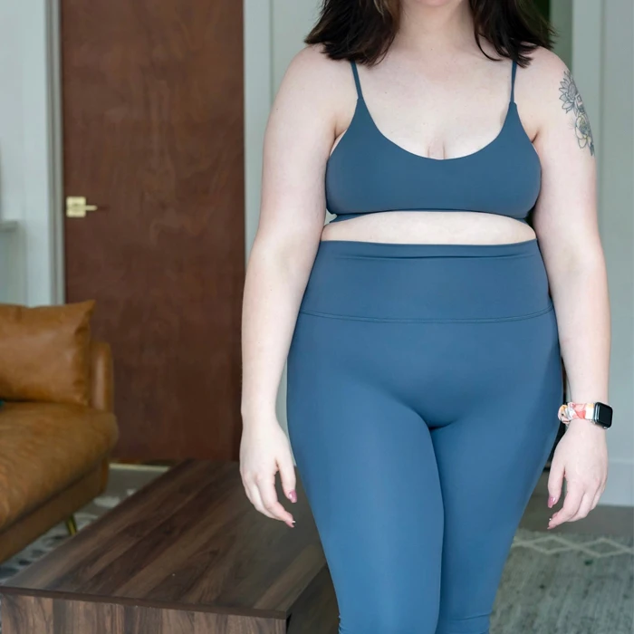 220gsm Women Plus Size Yoga Active camisole Sports Bra Top And High Rise No Front Seam Leggings Two Piece Set