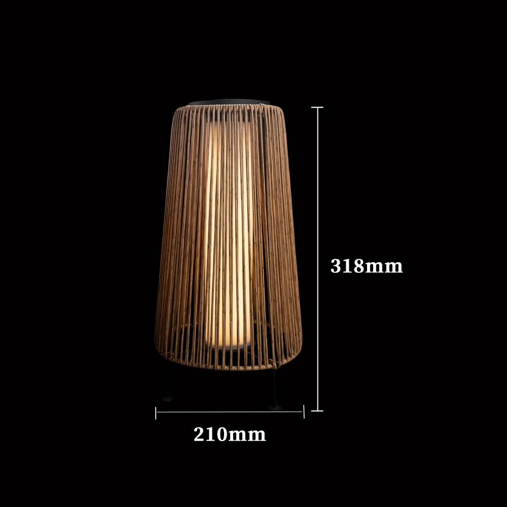 Solar Rattan Garden Lights Outdoor Patio Deck Lighting LED Solar Powered Backyard Outdoor Lamp Lantern Led Waterproof Table