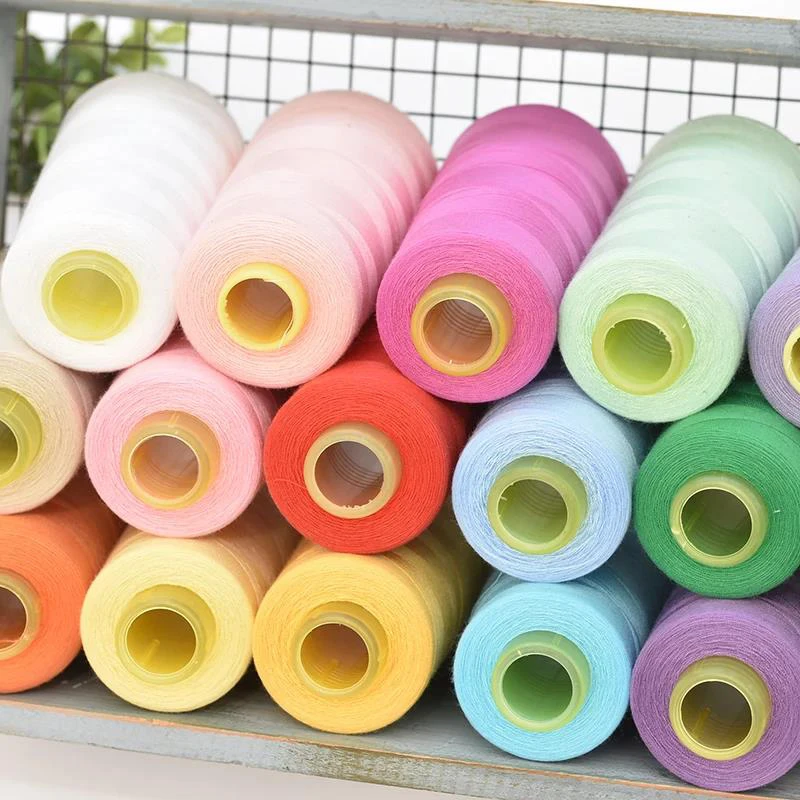Customized High Speed Polyester Sewing Thread Type Manual Line Embroidery Thread Roll Sewing Thread