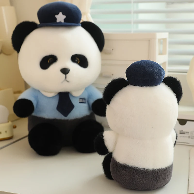 High quality traffic police bear stuffed toy uniform Fire bear reflective clothing Traffic police teddy bear gift