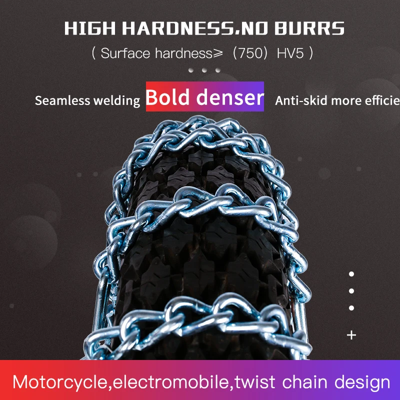 BOHU tire snow chain wheel chain for snow custom tire chains for Honda BMW motorcycle