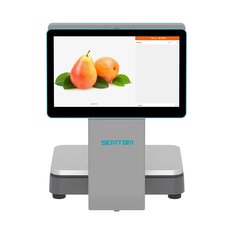 All in One Pos System with Intelligent AI Scale with Thermal Printer barcode scanner For Supermarket Cashier