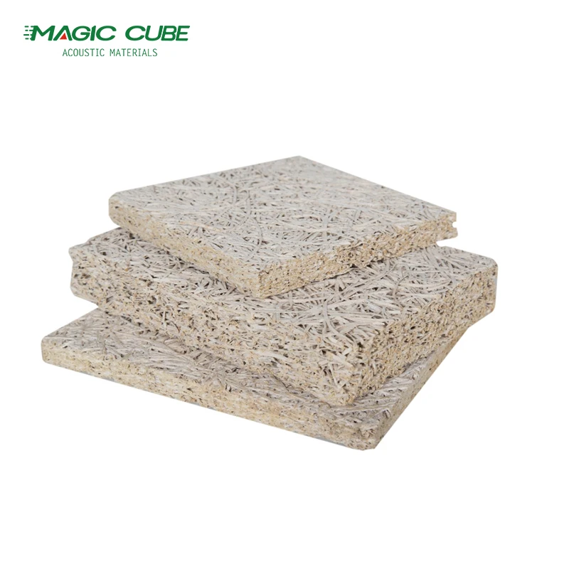 Recording Studio Background Wall Wood Wool Acoustic Panel For Conference Room